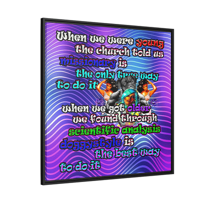 doggystyle - framed canvas art (purple wave)
