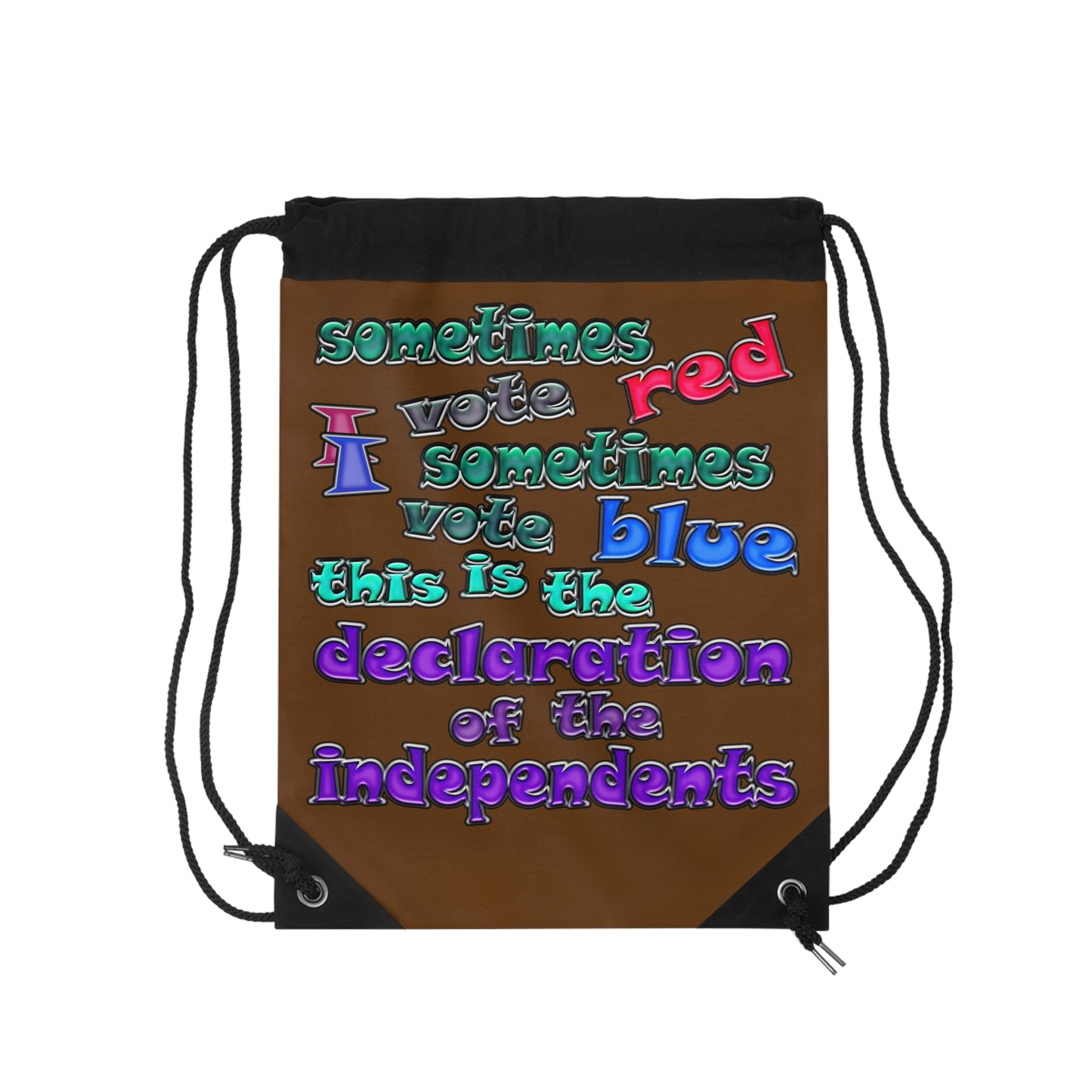 declaration of the independents - Drawstring Bag (brown)