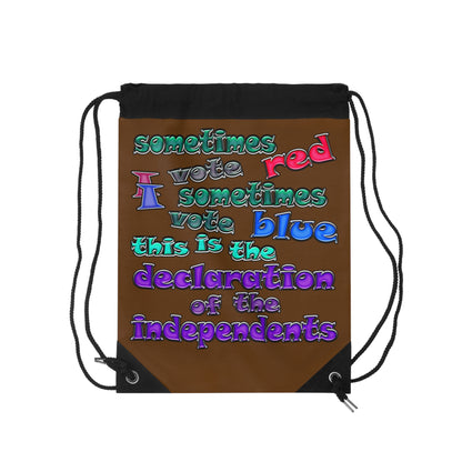 declaration of the independents - Drawstring Bag (brown)