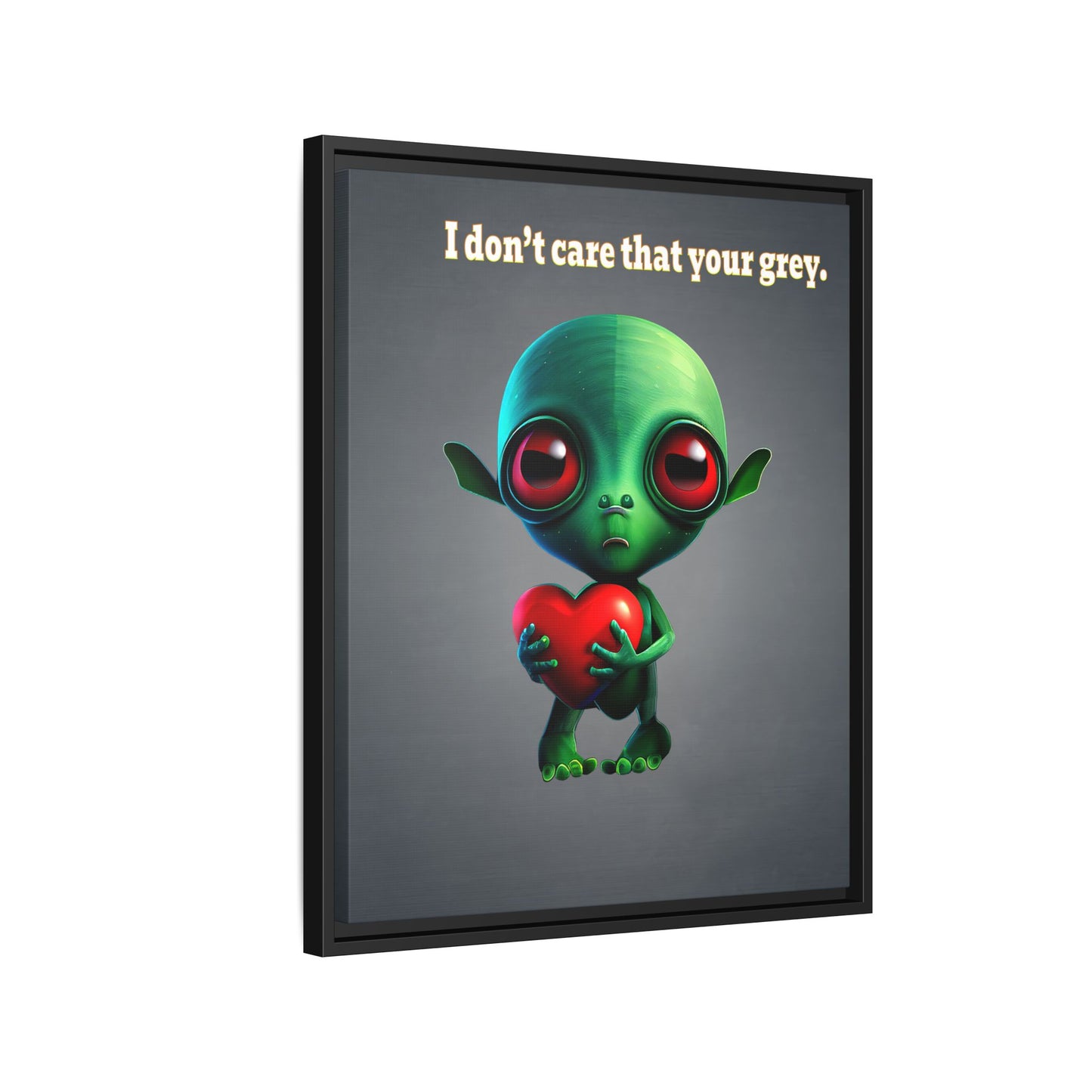 I don't care that your grey - framed canvas art (grey-light grey)