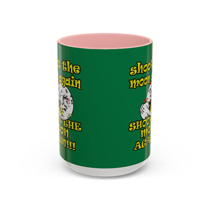 shoot the moon again - Accent Mug (dark green)