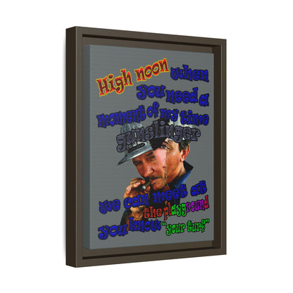 high noon - framed canvas art (dark grey)