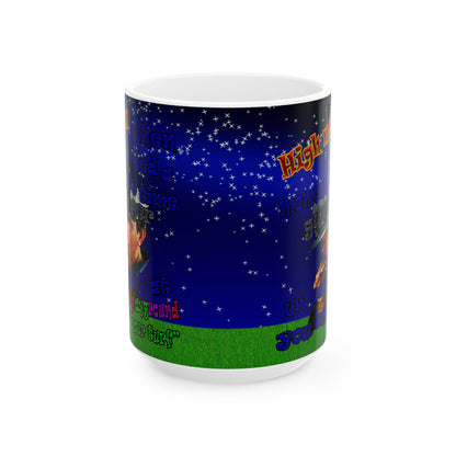 high noon - White Mug ('snoops' background)