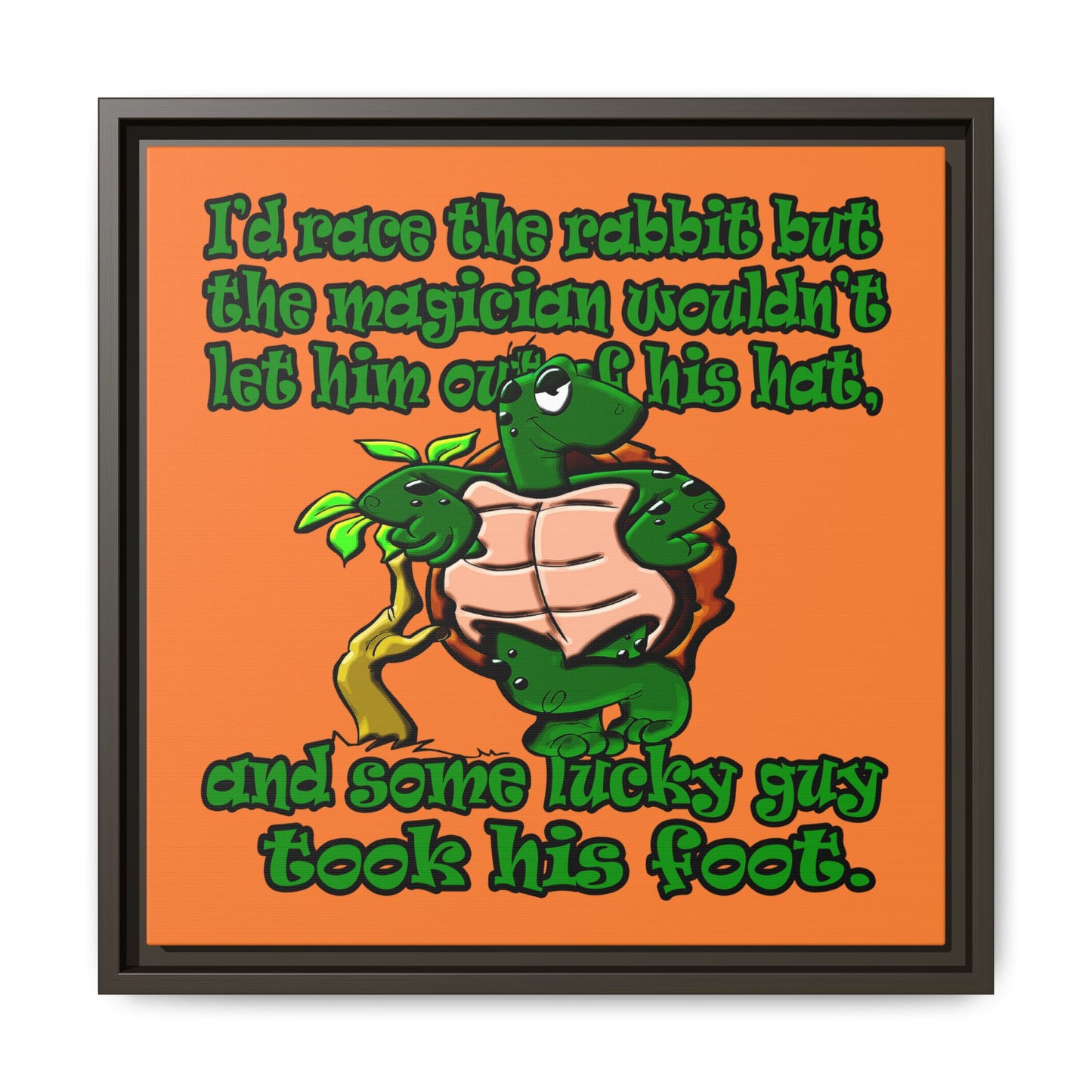 turtle race - framed canvas art (crusta)