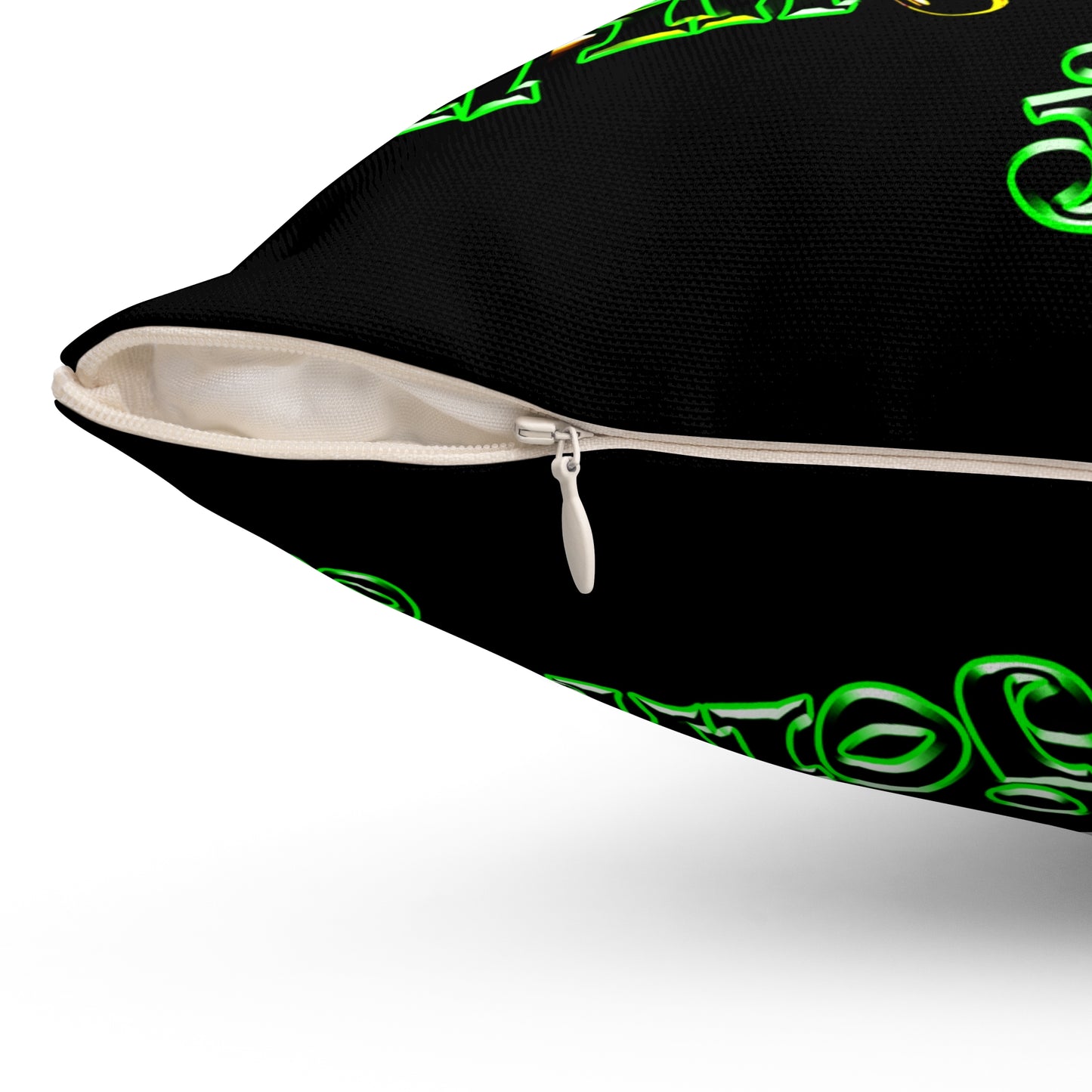 og - Spun Polyester Square Pillow - (black)
