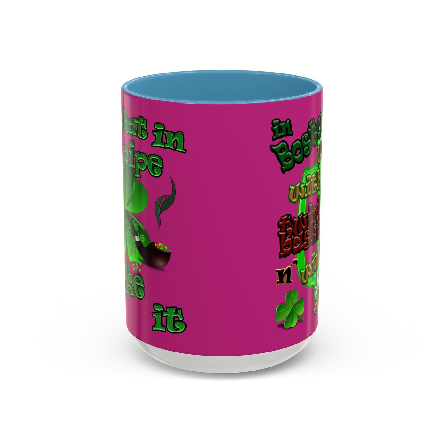 celtics logo - Accent Mug (pink)
