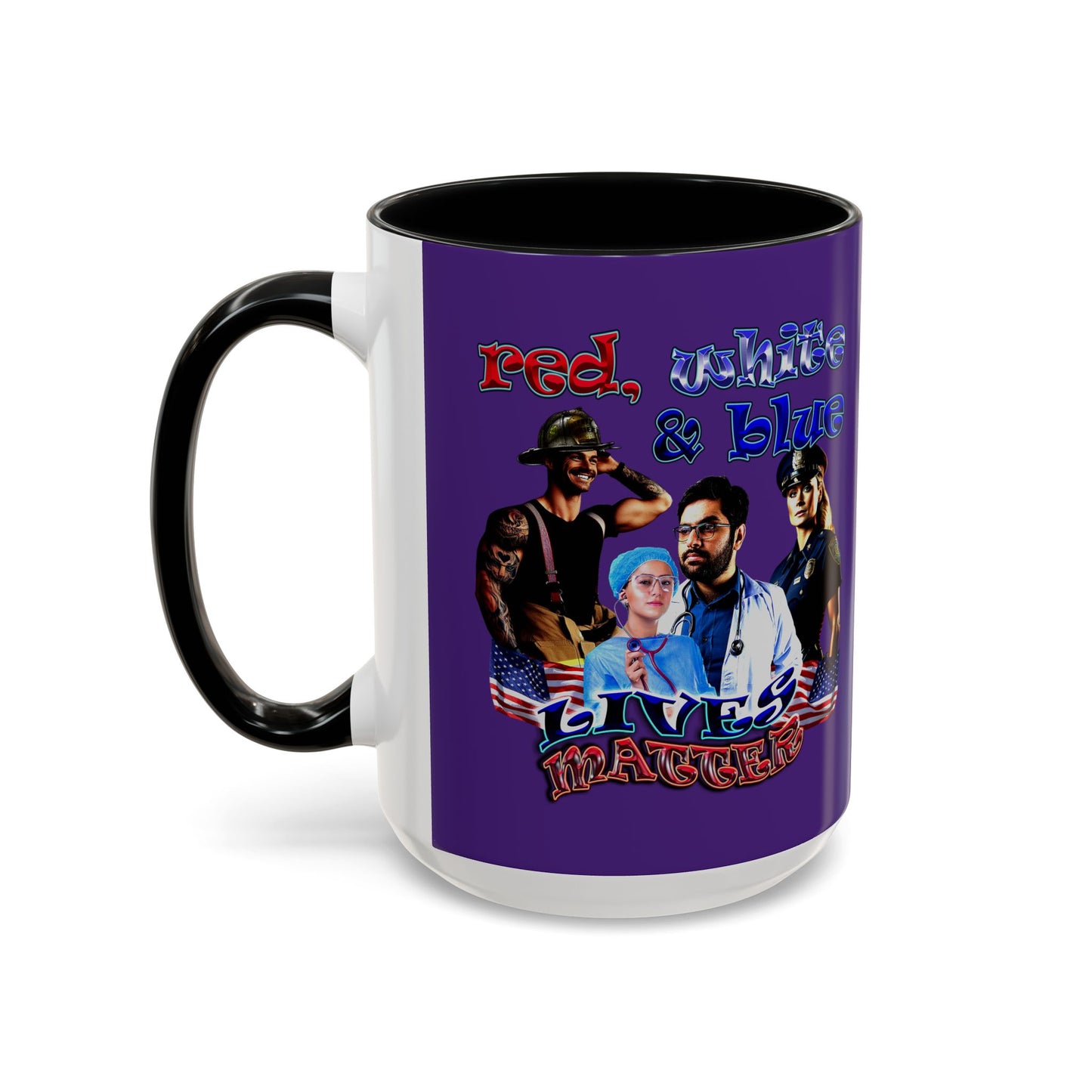 rw&b lives matter - Accent Mug (purple)