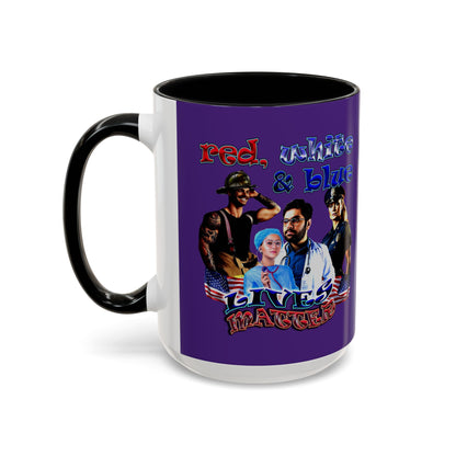rw&b lives matter - Accent Mug (purple)
