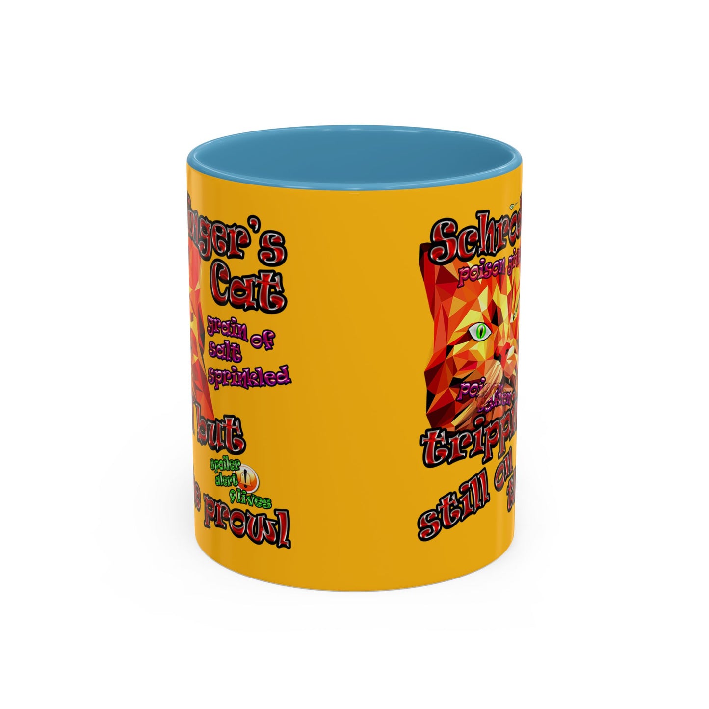 schrodinger's cat - Accent Mug (yellow)
