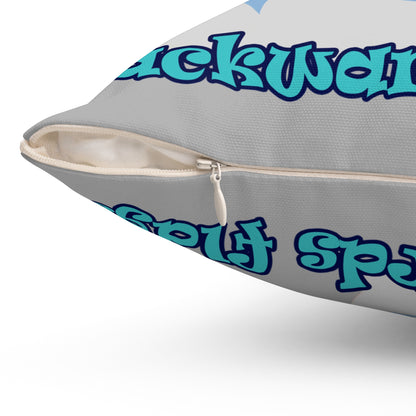 shoot for the stars - Spun Polyester Square Pillow - (light grey)