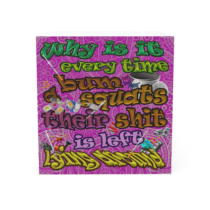 the bum's shit - note cube (pink swirl)