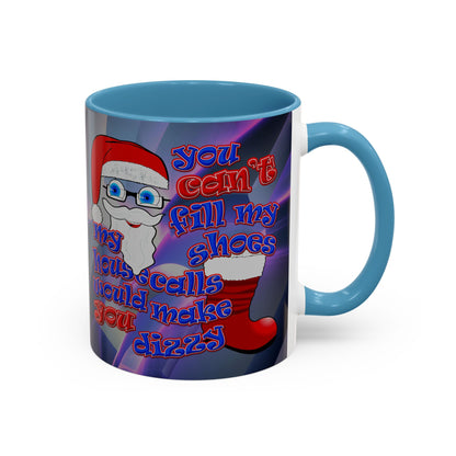 santa's shoes - Accent Mug (grey-pink wave)