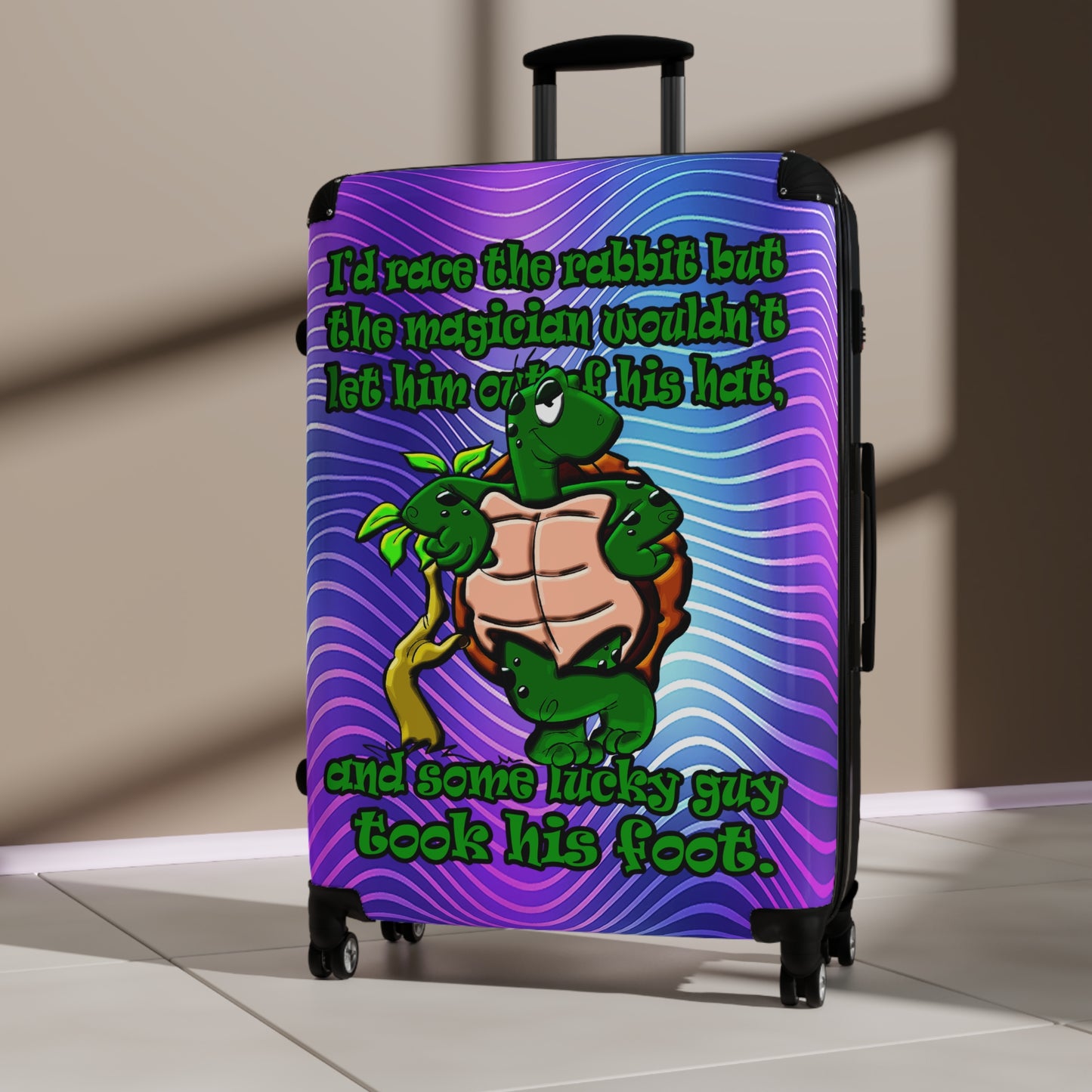turtle race - Suitcase (purple wave)
