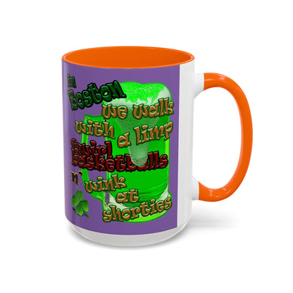 celtics logo - Accent Mug (light purple)