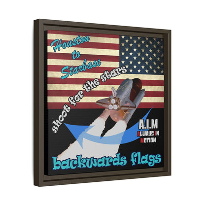 shoot for the stars - framed canvas art (black)