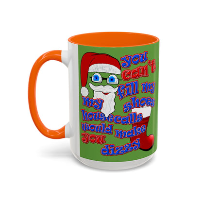 santa's shoes - Accent Mug (green)
