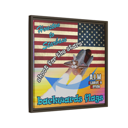 shoot for the stars - framed canvas art (color blur)