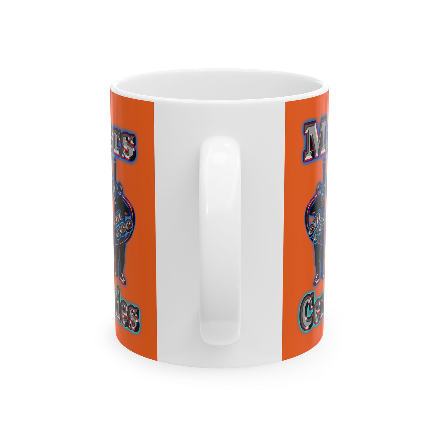 em cee squared - White Mug (orange)