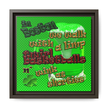 celtics logo - framed canvas art (logo green)
