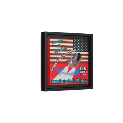 shoot for the stars - framed canvas art (red)