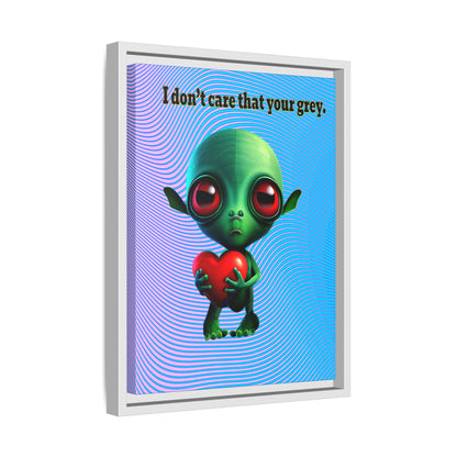 I don't care that your grey - framed canvas art (light blue-purple wave)