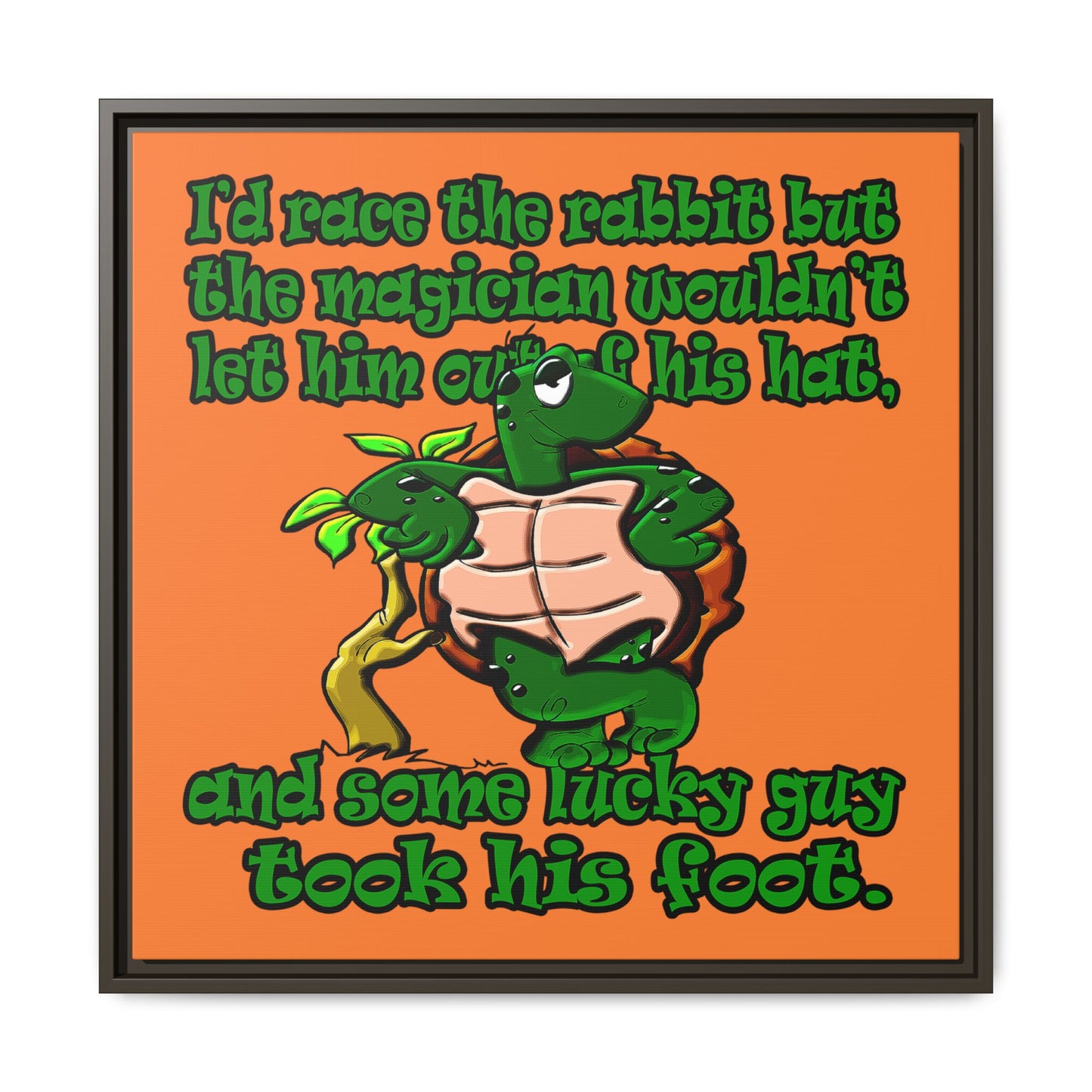 turtle race - framed canvas art (crusta)