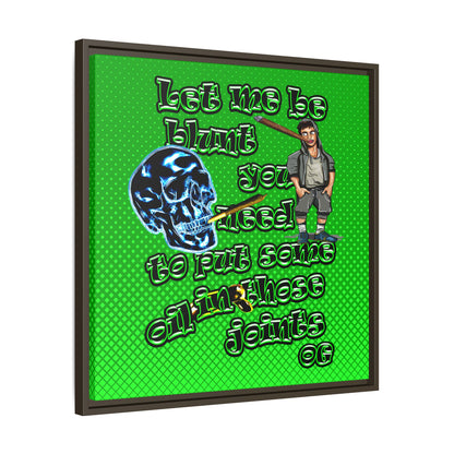 og - framed canvas art (logo green)
