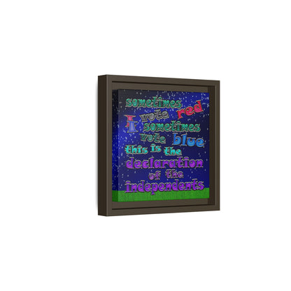 declaration of the independents - framed canvas art ('snoops' background)