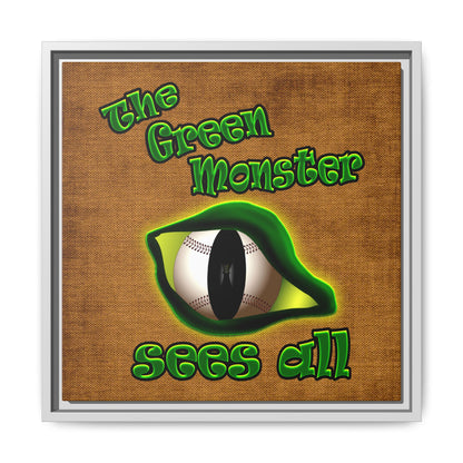 green monster - framed canvas art (brown papyrus)