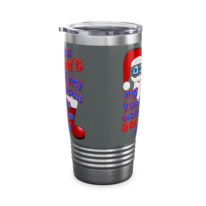 santa's shoes - Ringneck Tumbler, 20oz (dark grey)