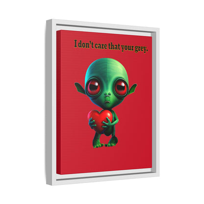 I don't care that your grey - framed canvas art (dark red)