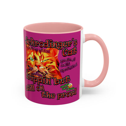 schrodinger's cat - Accent Mug (pink)