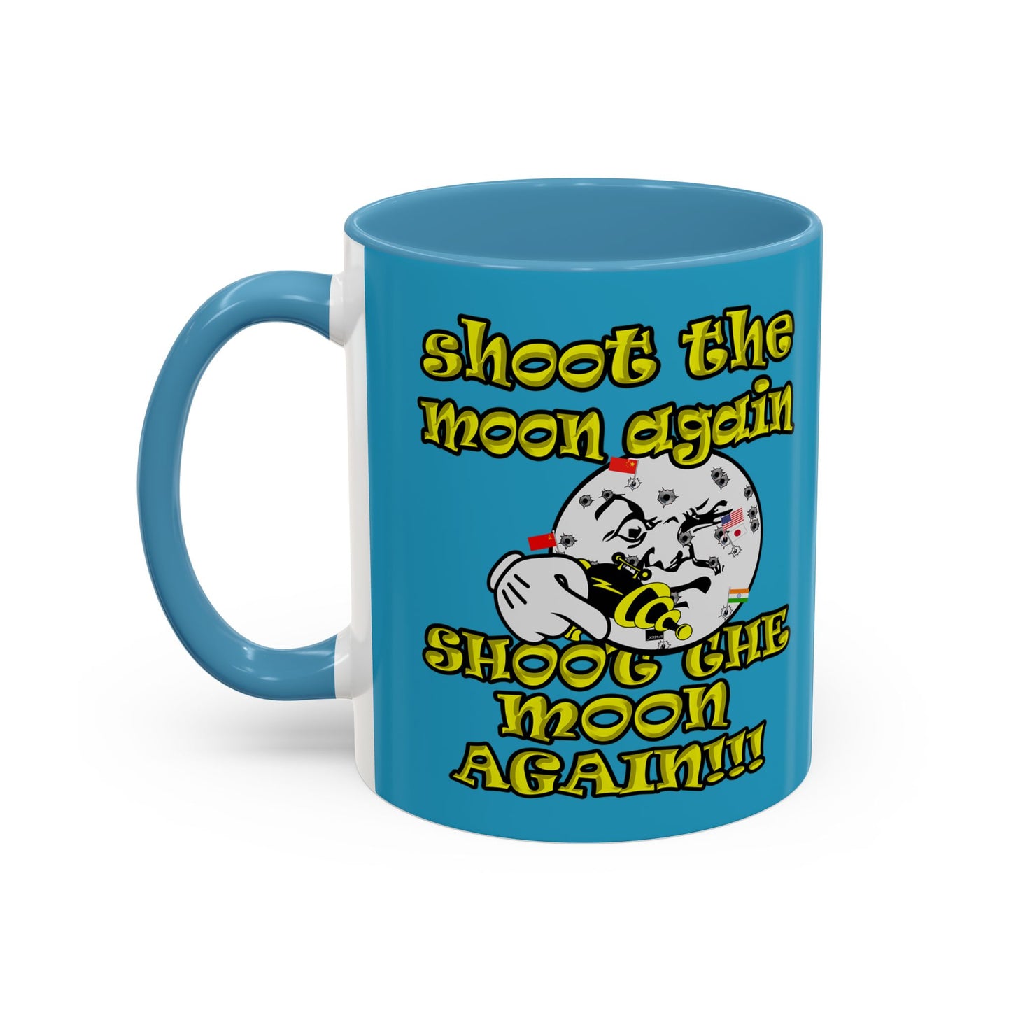 shoot the moon again - Accent Mug (turquoise)