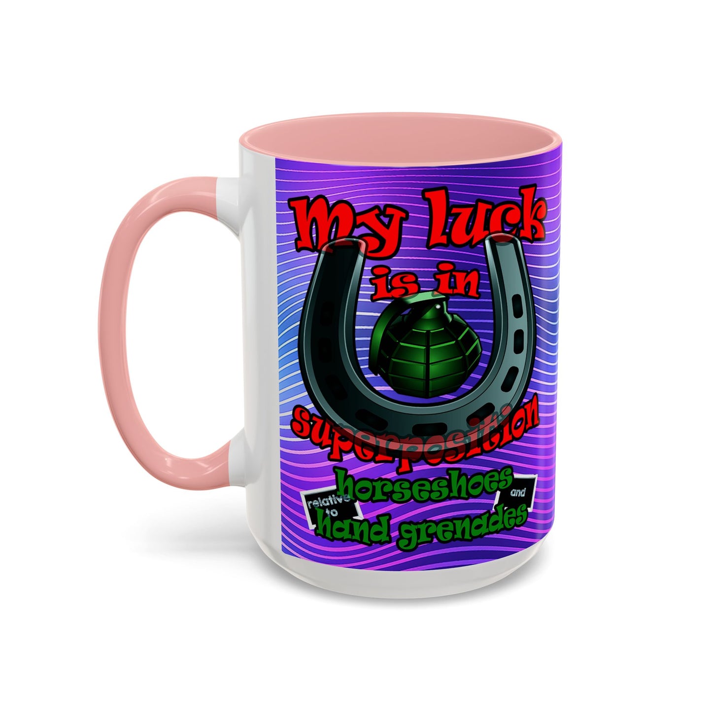 my luck - Accent Mug (purple wave)