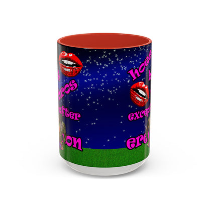 hoes b4 bros - Accent Mug ('snoops' background)