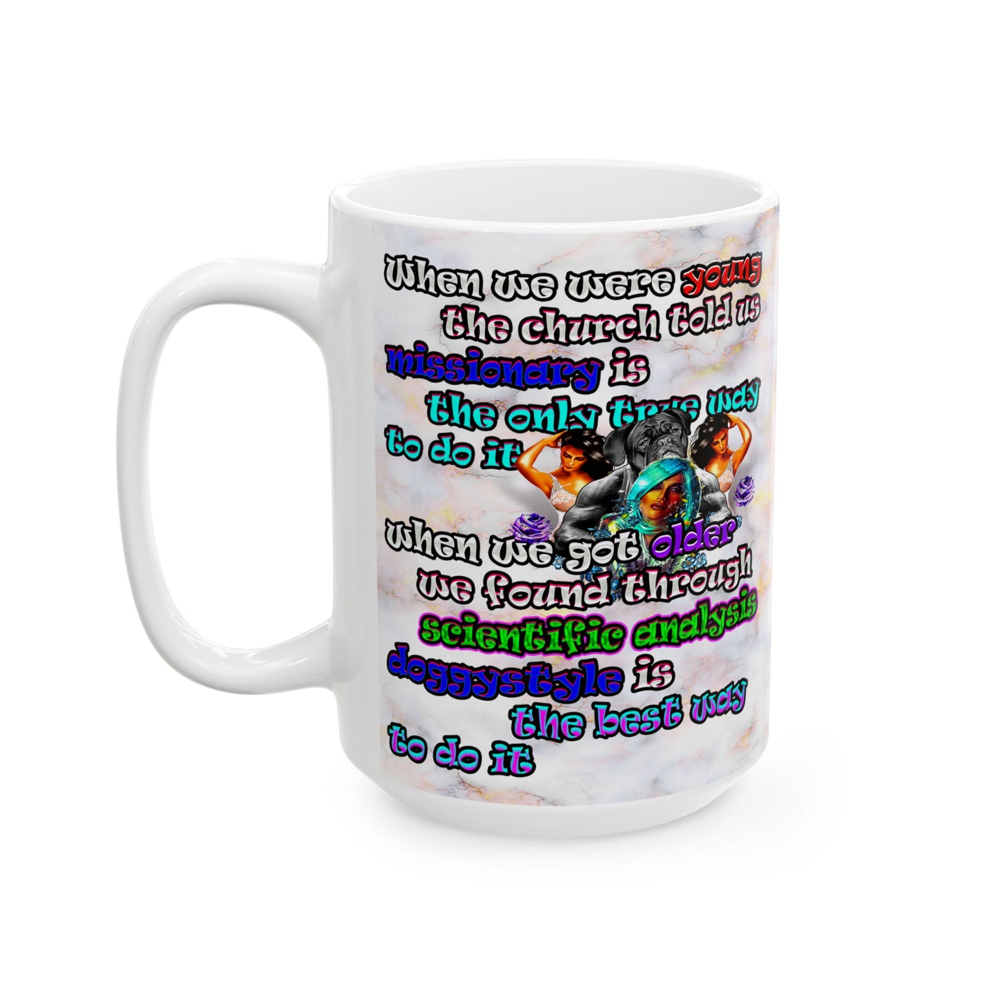 doggystyle - White Mug (white marble)