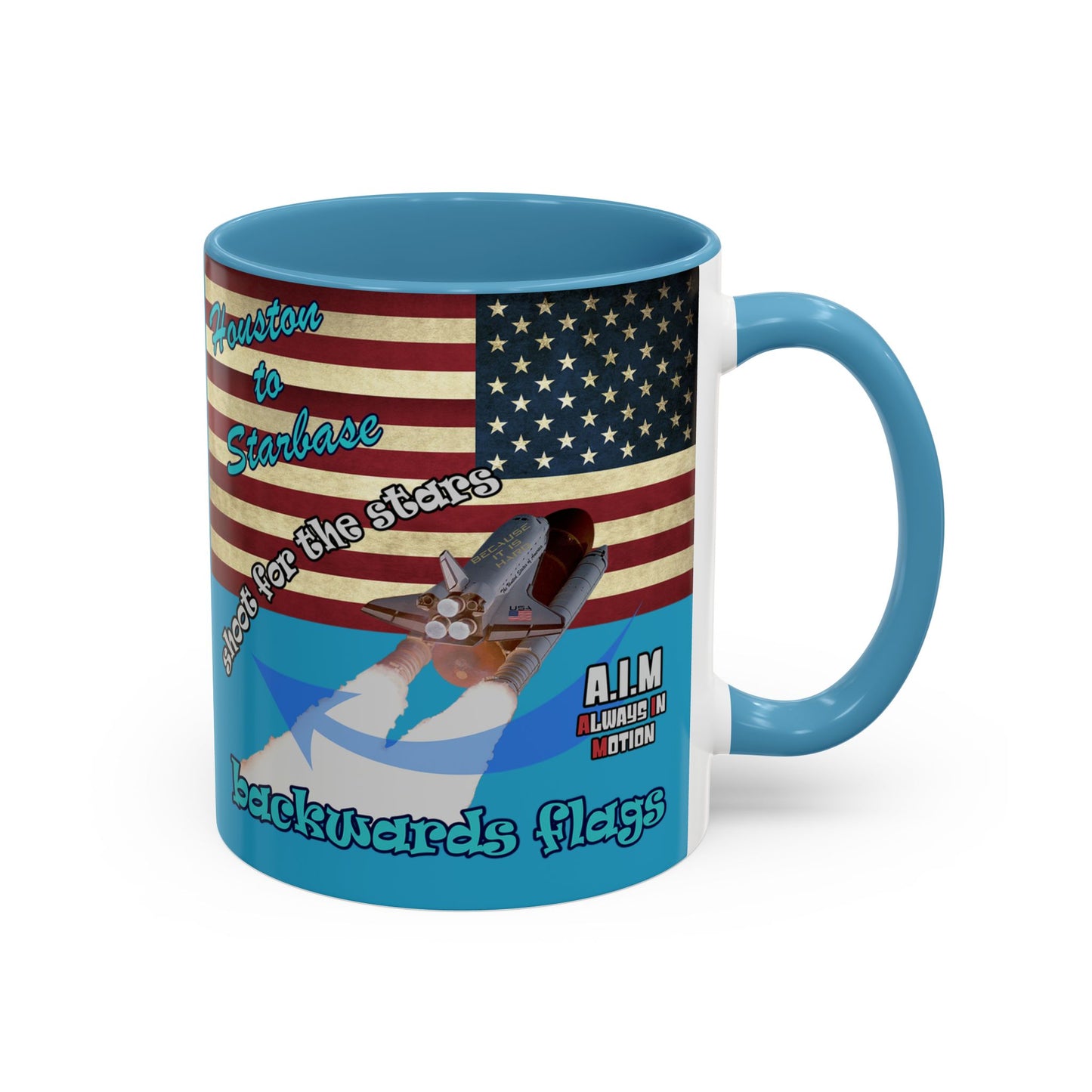 shoot for the stars - Accent Mug (turquoise)