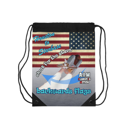 shoot for the stars - Drawstring Bag (brushed nickel)