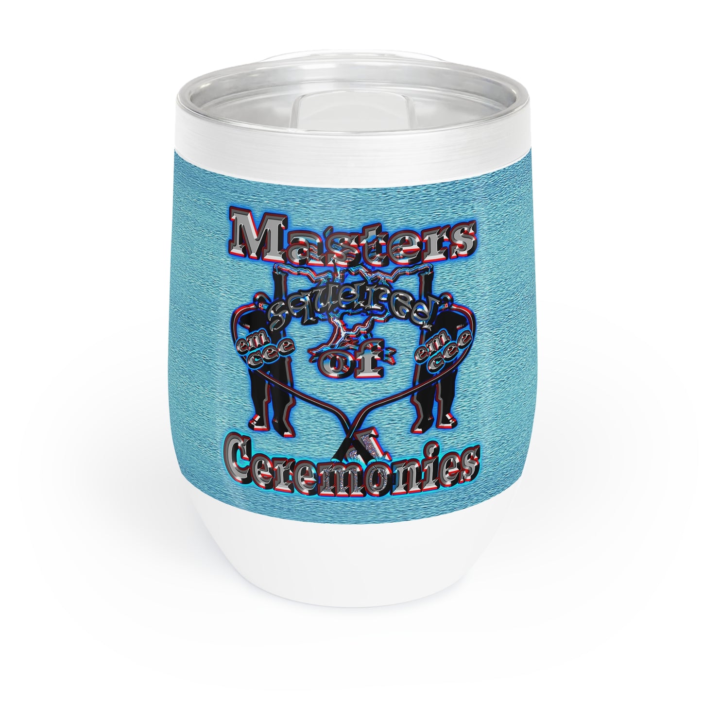 em cee squared - Chill Wine Tumbler (faded dark blue)
