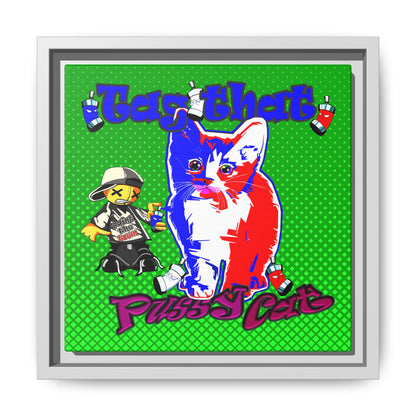 tag that - framed canvas art (logo green)