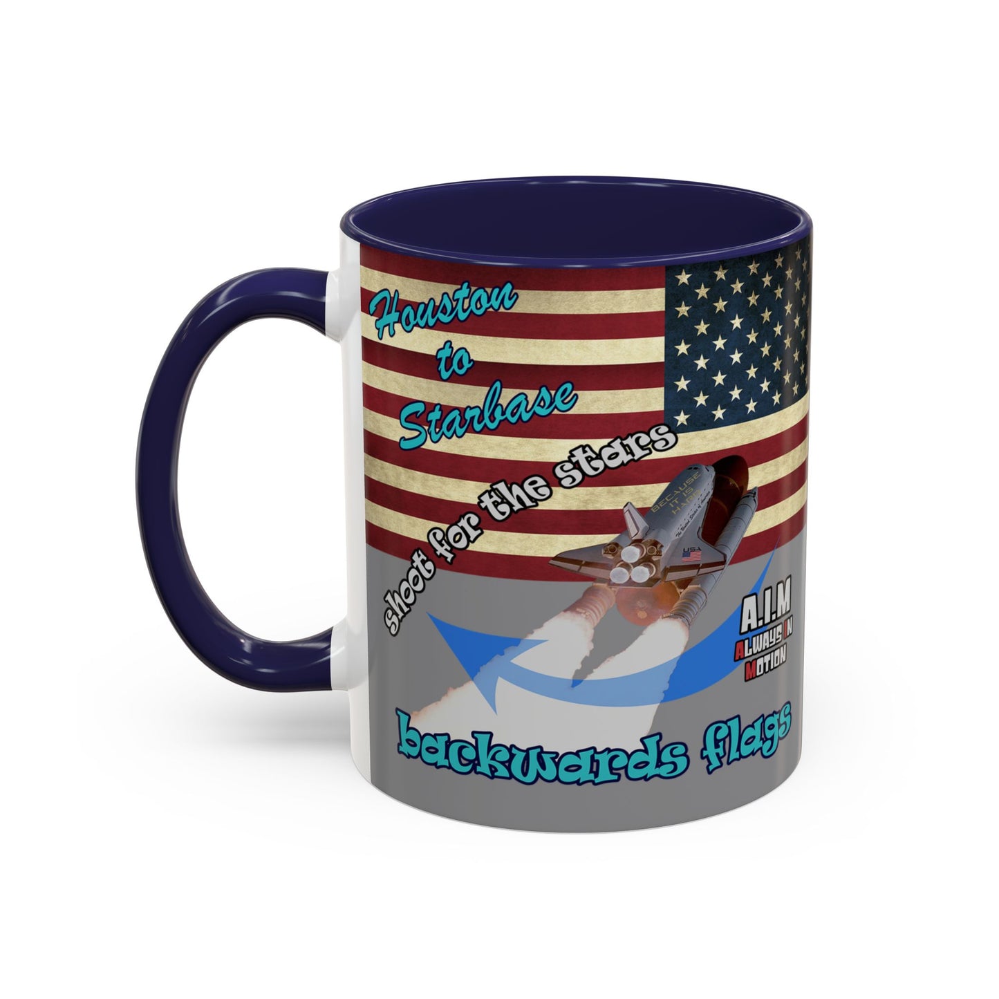 shoot for the stars - Accent Mug (grey)