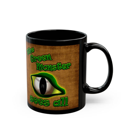 green monster - Black Mug (brown papyrus)
