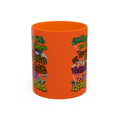 the bum's shit - Accent Mug (orange)