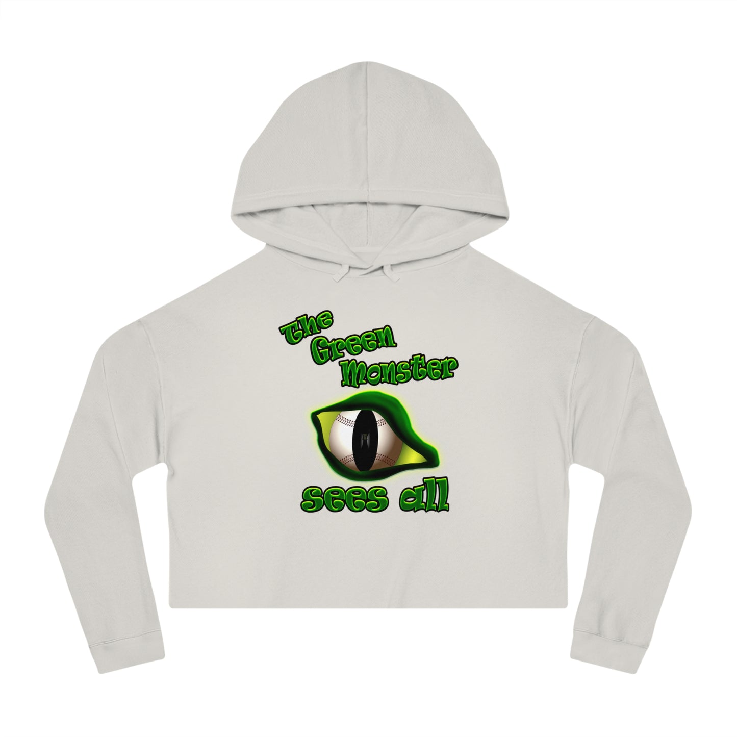 green monster - Women’s Cropped Hooded Sweatshirt