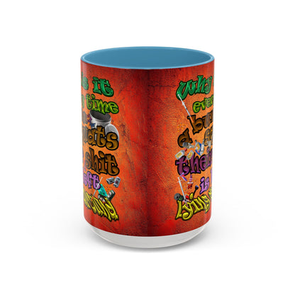 the bum's shit - Accent Mug (burnt orange)