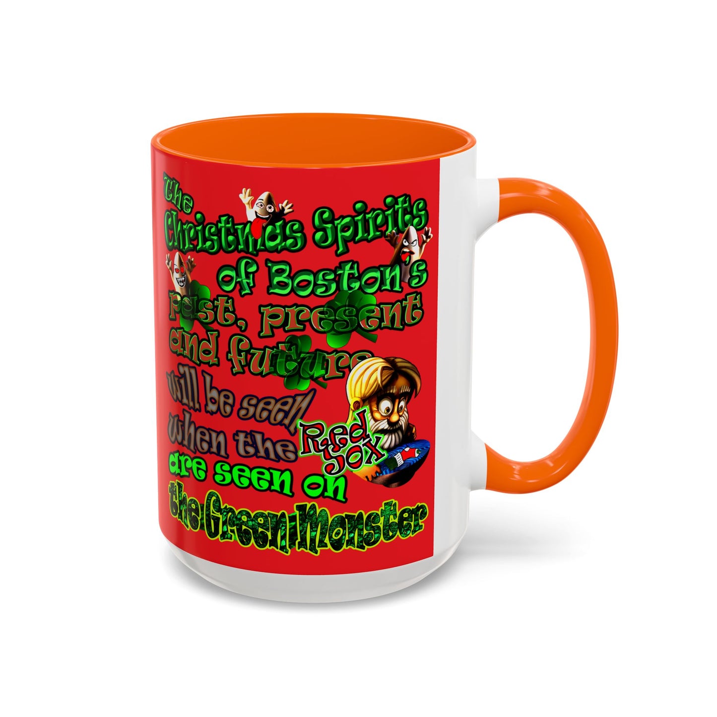 christmas spirits of boston - Accent Mug (red)