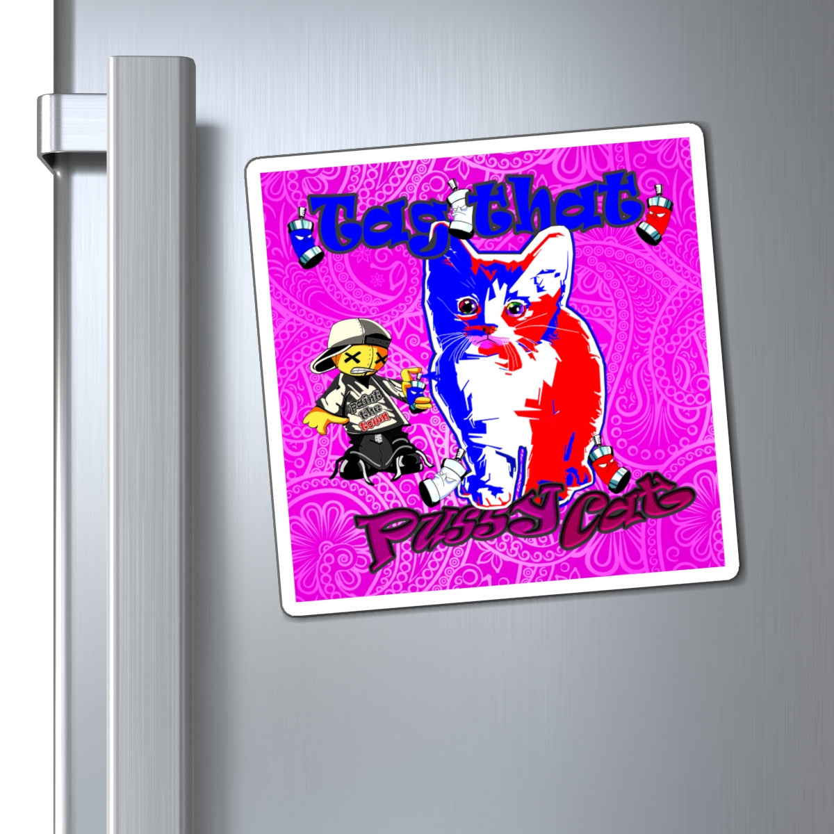 tag that - Magnets - (pink swirl)
