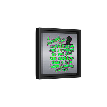 noticed you noticing - framed canvas art (brushed nickel)