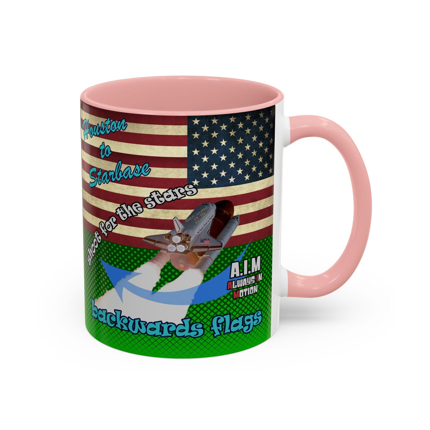 shoot for the stars - Accent Mug (logo green)