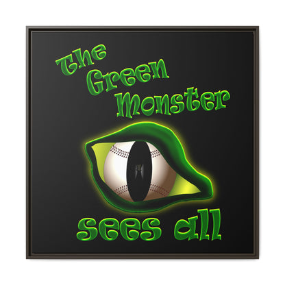 green monster - framed canvas art (black)